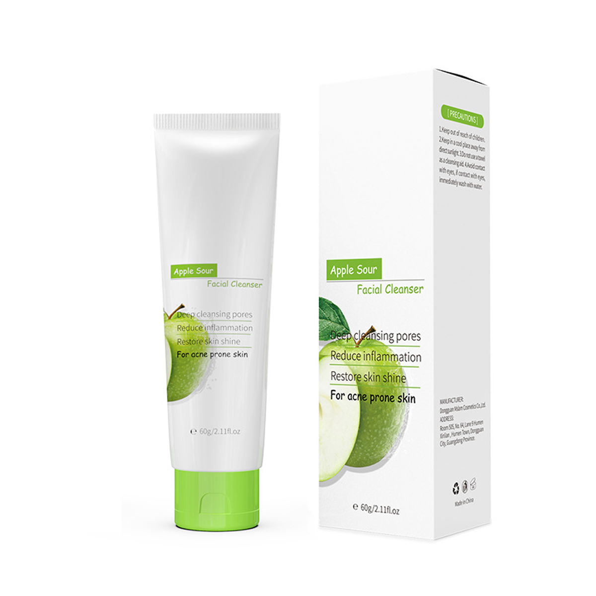 主图-08 Apple moisturizing oil-removing gentle cleansing milk